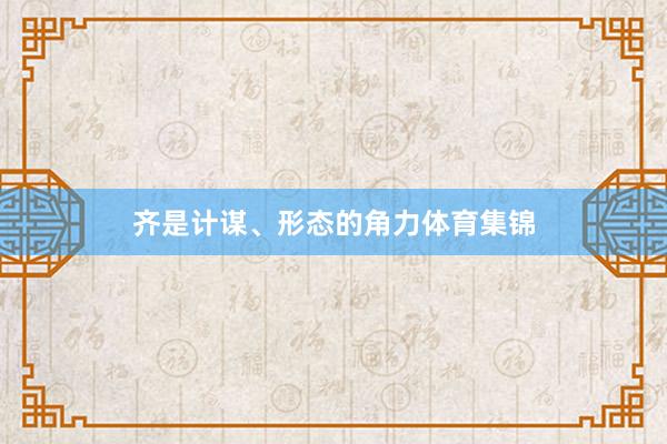 齐是计谋、形态的角力体育集锦