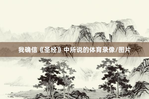 我确信《圣经》中所说的体育录像/图片