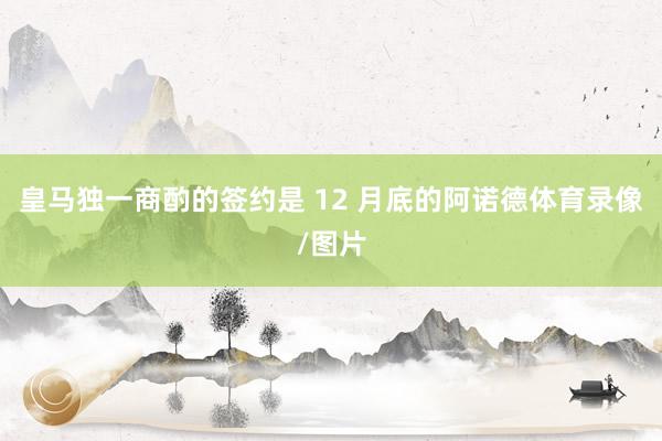 皇马独一商酌的签约是 12 月底的阿诺德体育录像/图片