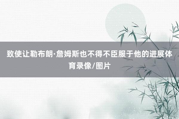 致使让勒布朗·詹姆斯也不得不臣服于他的进展体育录像/图片