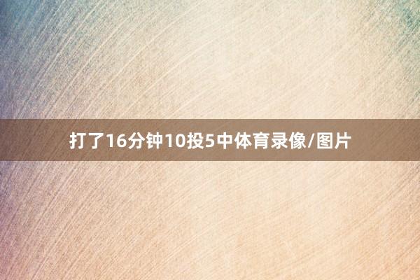 打了16分钟10投5中体育录像/图片