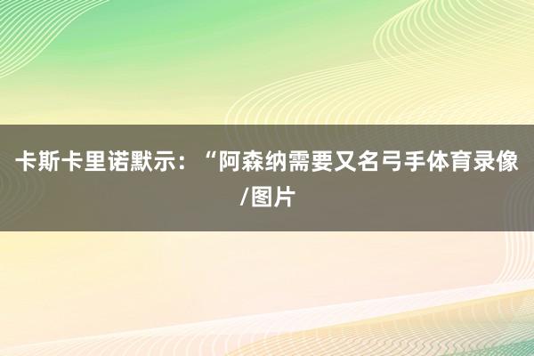 卡斯卡里诺默示：“阿森纳需要又名弓手体育录像/图片