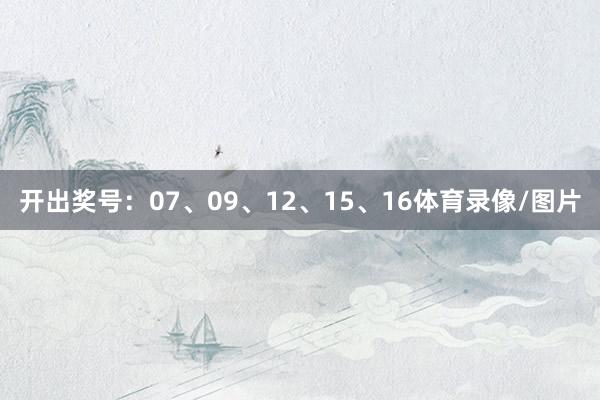 开出奖号：07、09、12、15、16体育录像/图片