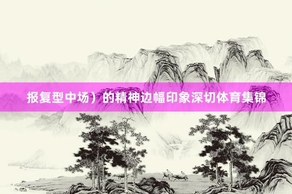 报复型中场）的精神边幅印象深切体育集锦