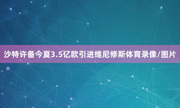 沙特许备今夏3.5亿欧引进维尼修斯体育录像/图片