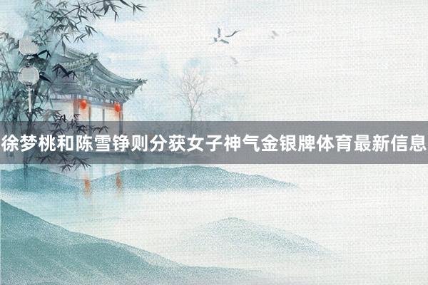 徐梦桃和陈雪铮则分获女子神气金银牌体育最新信息