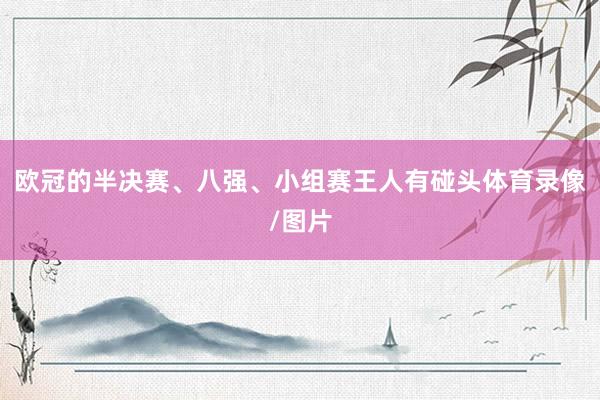 欧冠的半决赛、八强、小组赛王人有碰头体育录像/图片