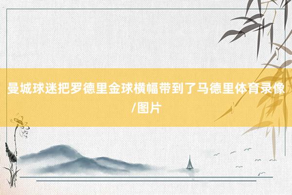 曼城球迷把罗德里金球横幅带到了马德里体育录像/图片