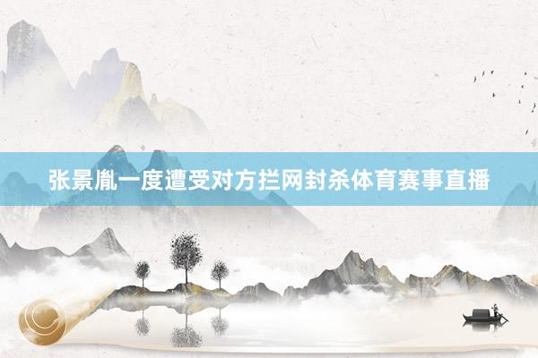 张景胤一度遭受对方拦网封杀体育赛事直播