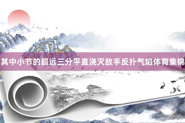其中小节的超远三分平直浇灭敌手反扑气焰体育集锦