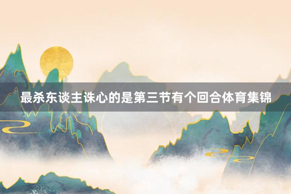 最杀东谈主诛心的是第三节有个回合体育集锦