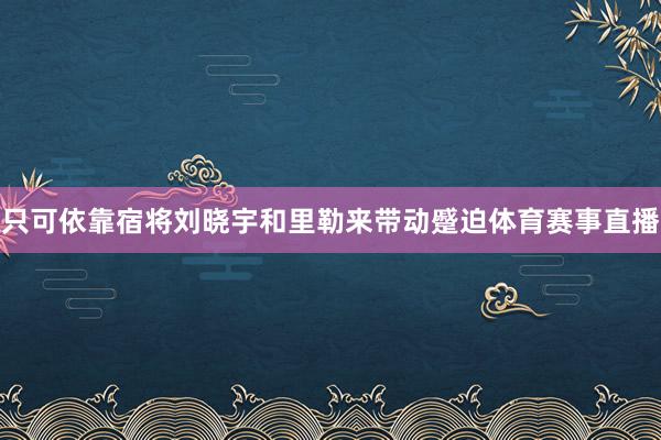 只可依靠宿将刘晓宇和里勒来带动蹙迫体育赛事直播