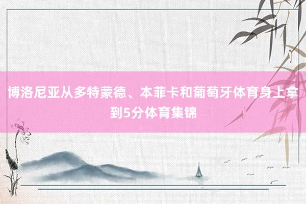 博洛尼亚从多特蒙德、本菲卡和葡萄牙体育身上拿到5分体育集锦
