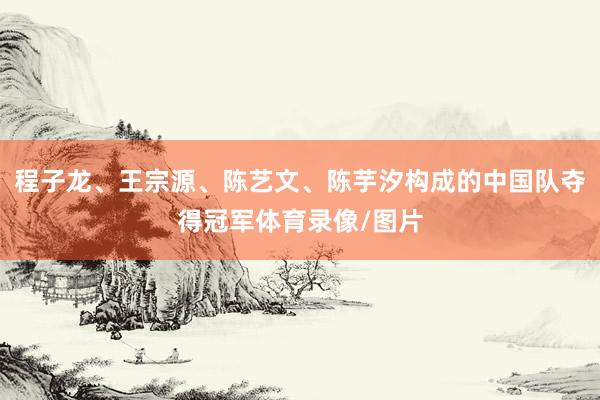 程子龙、王宗源、陈艺文、陈芋汐构成的中国队夺得冠军体育录像/图片