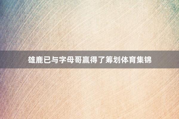 雄鹿已与字母哥赢得了筹划体育集锦