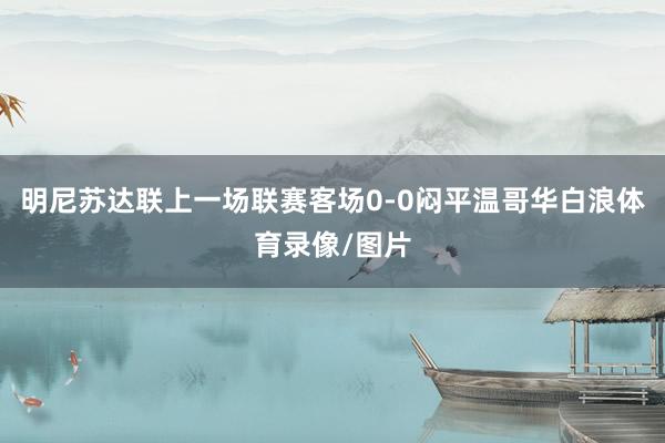 明尼苏达联上一场联赛客场0-0闷平温哥华白浪体育录像/图片