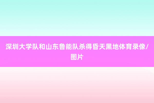 深圳大学队和山东鲁能队杀得昏天黑地体育录像/图片