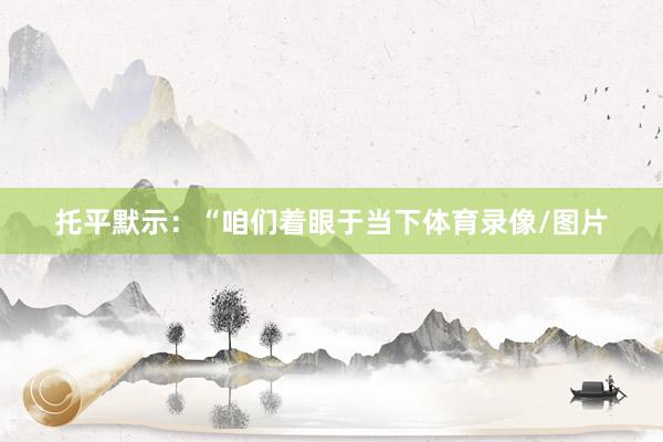 托平默示：“咱们着眼于当下体育录像/图片