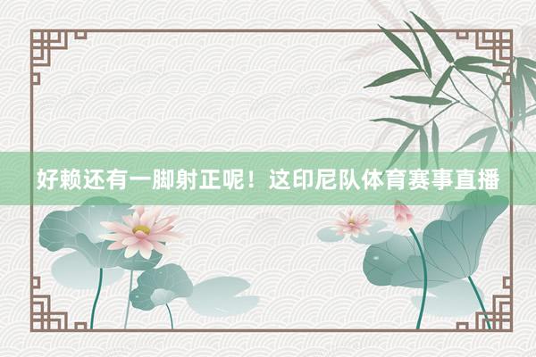 好赖还有一脚射正呢！这印尼队体育赛事直播
