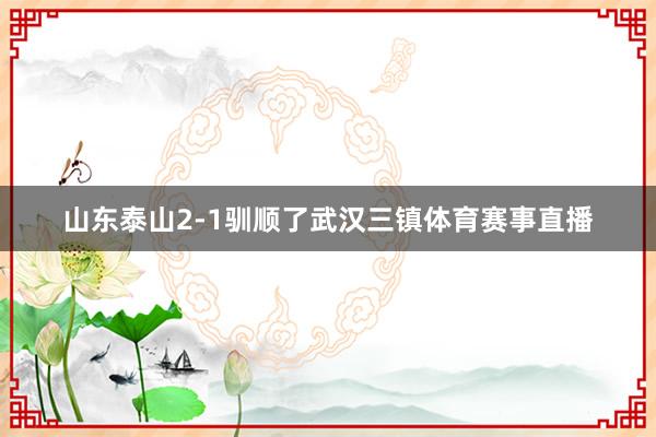 山东泰山2-1驯顺了武汉三镇体育赛事直播