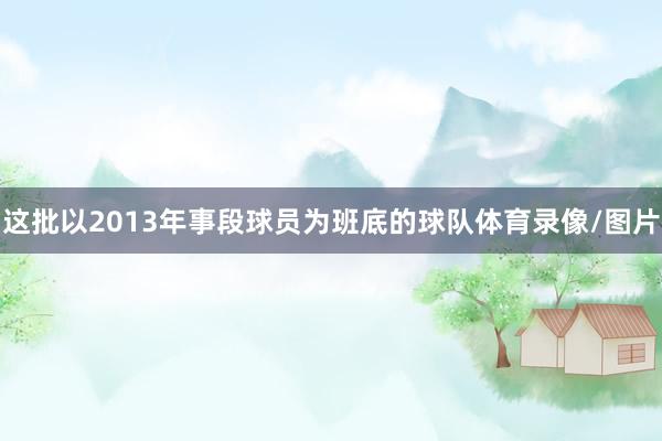 这批以2013年事段球员为班底的球队体育录像/图片